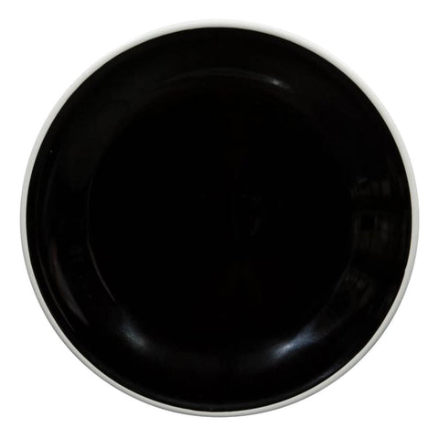 Ryner Melamine Evoke Black with White Rim