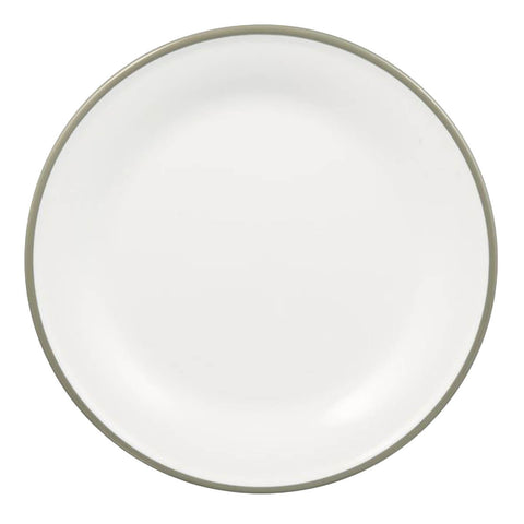 Ryner Melamine Evoke White with Grey Rim